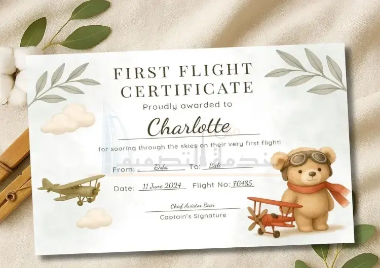 My First Flight Certificate